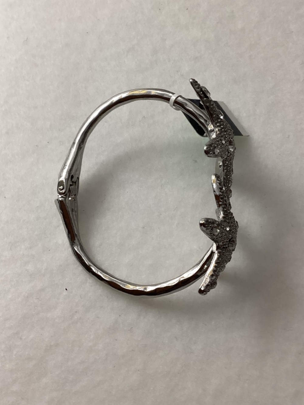International Concepts Silver-Tone Crystal Starfish Cuff Bracelet - Picture 7 of 8
